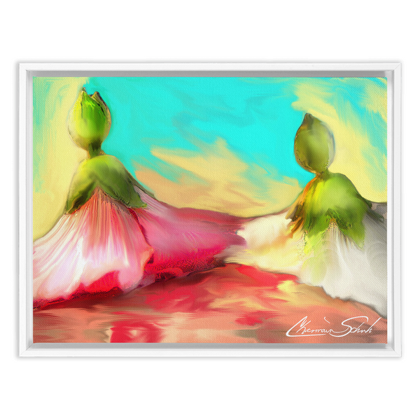 Framed Canvas Print | Hollyhock Dolls Series | The Bow