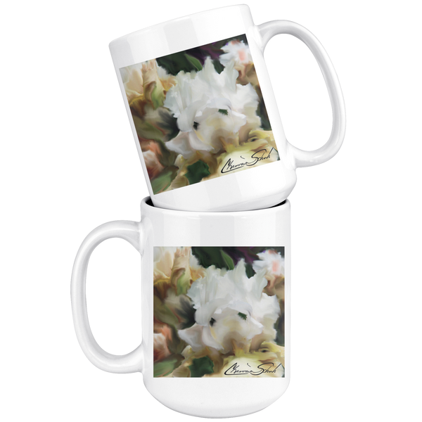 Ceramic Mug | Flower Series | Iris Cream