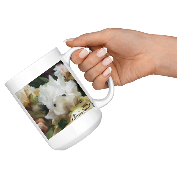 Ceramic Mug | Flower Series | Iris Cream