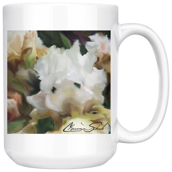 Ceramic Mug | Flower Series | Iris Cream