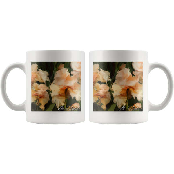 Ceramic Mug | Flower Series | Peach Iris