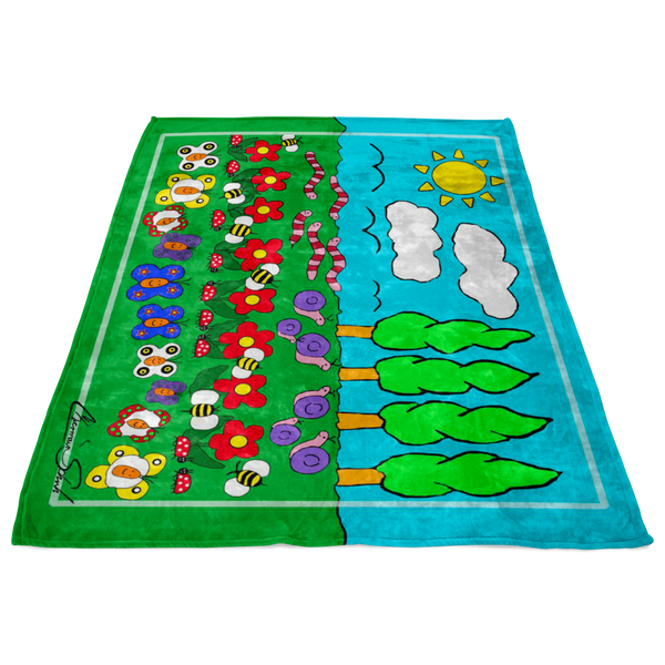 Children's Counting Fleece Blanket | Gardening in the Sun