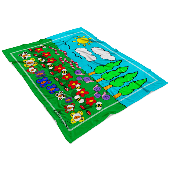 Children's Counting Fleece Blanket | Gardening in the Sun