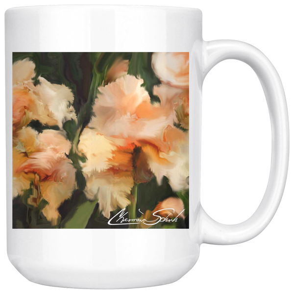 Ceramic Mug | Flower Series | Peach Iris