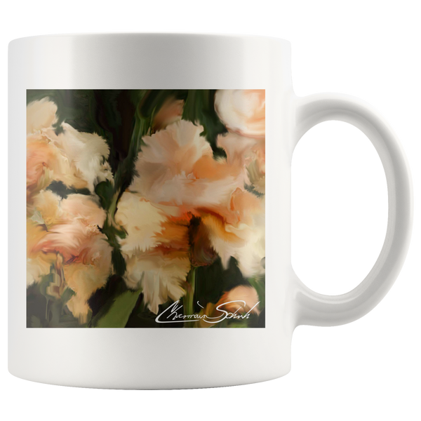 Ceramic Mug | Flower Series | Peach Iris