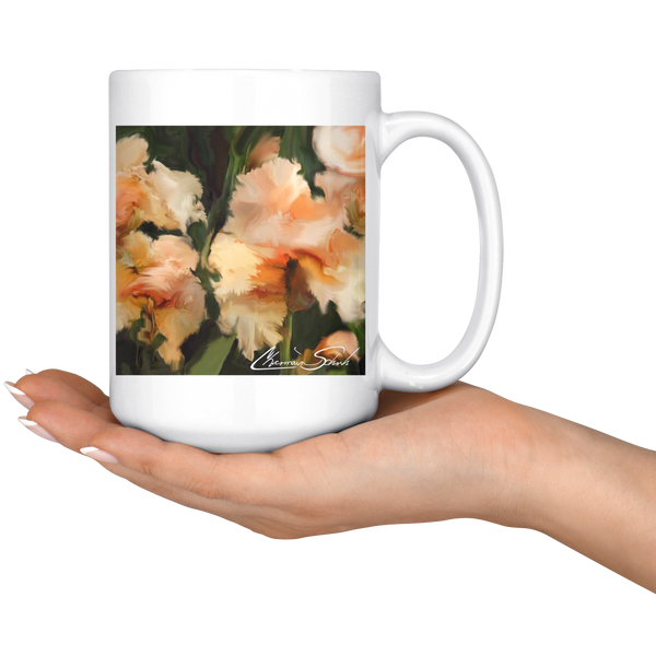 Ceramic Mug | Flower Series | Peach Iris