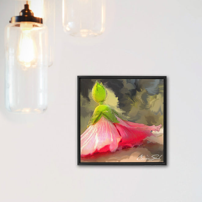 Framed Hollyhock Dolls Canvas Prints