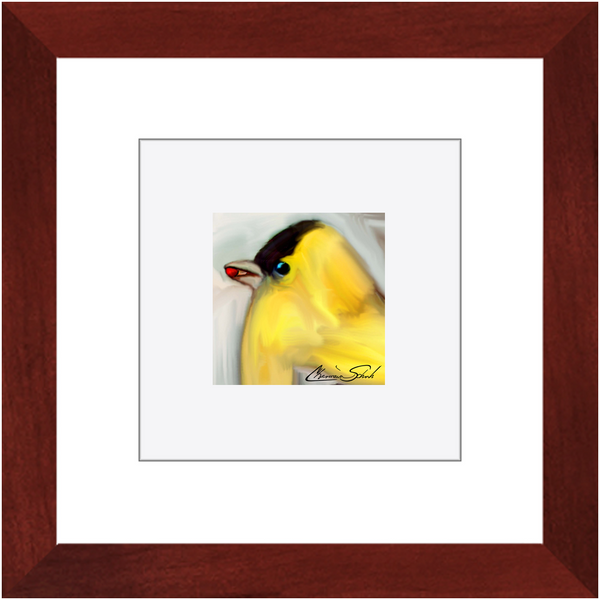 Framed Print | Bird Series | Goldfinch with Berry