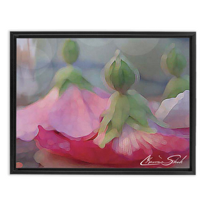 Framed Canvas Print | Hollyhock Dolls Series | Dusk Approaching