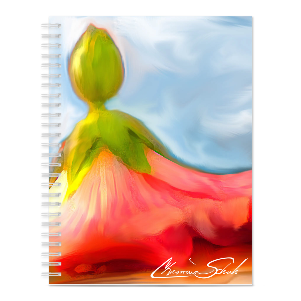 Spiral Soft Cover Notebook | Hollyhock Dolls Series | Emily's Flower