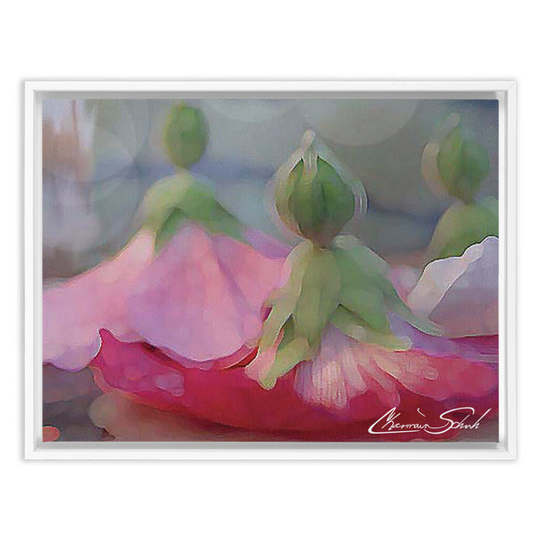 Framed Canvas Print | Hollyhock Dolls Series | Dusk Approaching