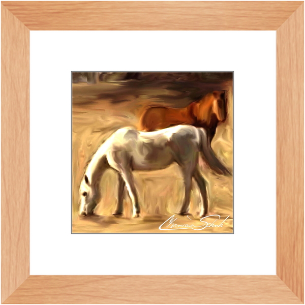 Framed Print | Horse Series | Grazing in the Pasture