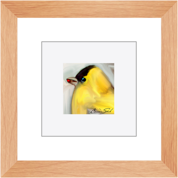 Framed Print | Bird Series | Goldfinch with Berry