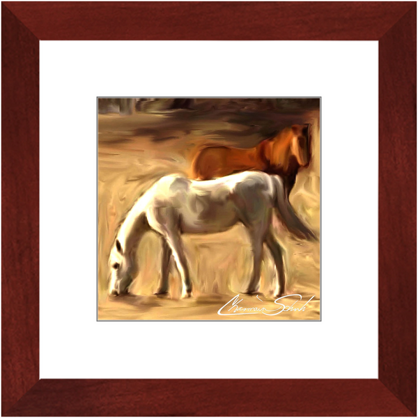 Framed Print | Horse Series | Grazing in the Pasture